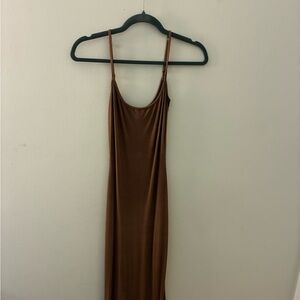 SKIMS Chocolate Brown Maxi Dress